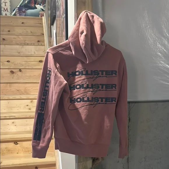 Hollister Pink Mens Hoodie - Picture 3 of 6